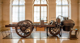 First steam engine or tricycle