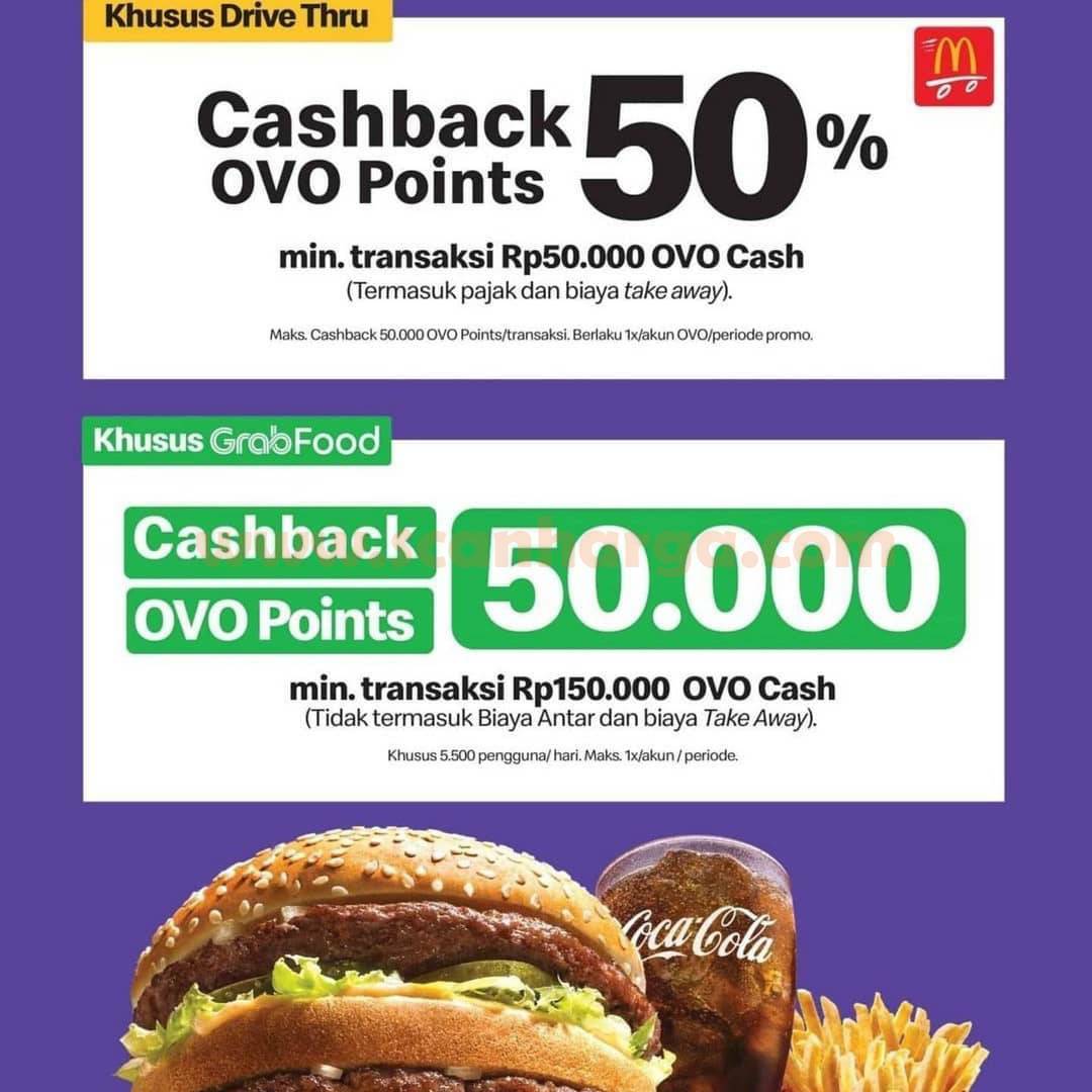 Promo McDonalds Cashback OVO 50% Khusus Grabfood & Drive Thru 2