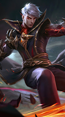 alucard fiery inferno season 2 skin mobile legends wallpaper