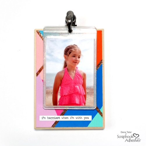 Wood Plaque Vacation Photo Holder Tutorial using Self Laminating Cards