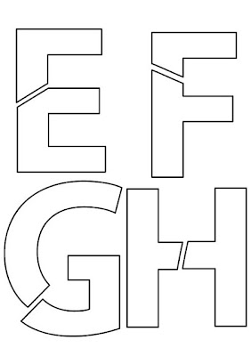 Moldes de Letras EFGH