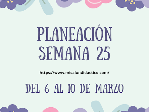 Semana 25: Planeaciones para todos los grados