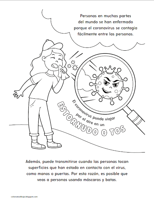 Coronavirus para colorear