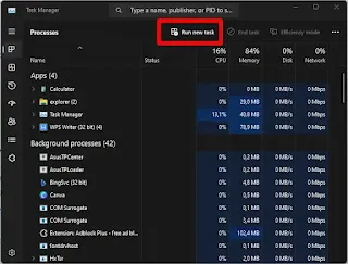 Cara Membuka Registry Editor Melalui Task Manager