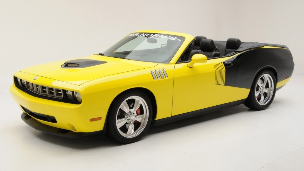 Hemi Cuda Convertible Yellow Front Left Side Photo