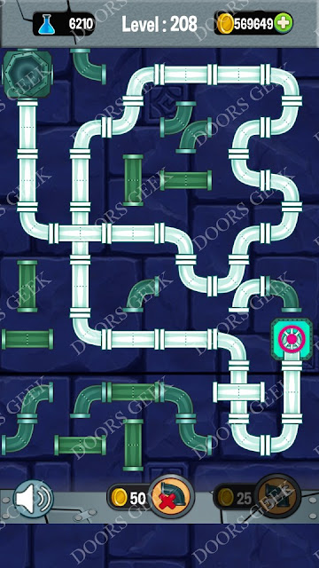  Plumber 3: Plumber Pipes Connect Level 208 Solution, Cheats, Walkthrough for android, iphone, ipad and ipod