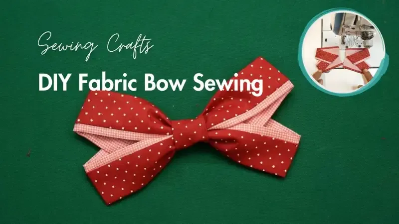 DIY Fabric Bow Sewing Craft Pattern and Tutorial Sewing Crafts