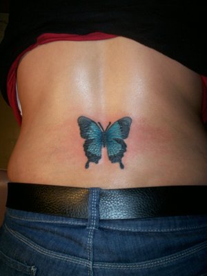 butterfly tattoo lower back. With Lower Back Tattoo
