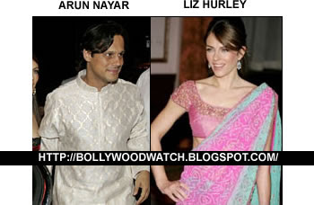 Arun Nayar and Elizabeth Hurley in Traditional Indian Costumes