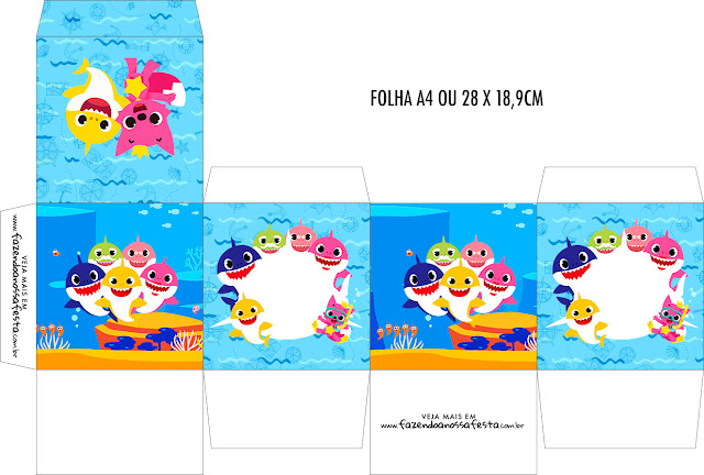 Baby Shark Party Free Printable Boxes. 