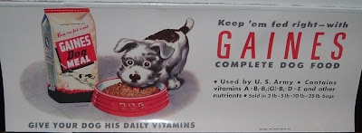 Vintage 1943 ad for Gaines Dog Food