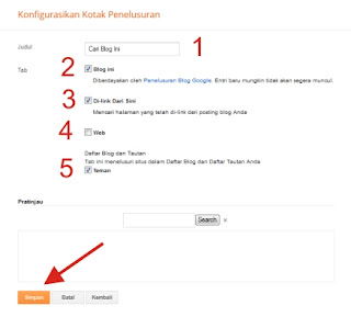 Panduan Cara Memasang Widget Kotak Penelusuran di Blog