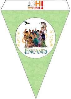 Familia Madrigal Encanto: Banderines para Fiestas para Descargar Gratis.