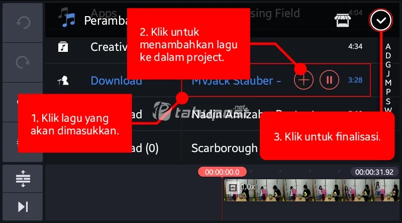 Cara Menambahkan Backsound ke Video di KineMaster