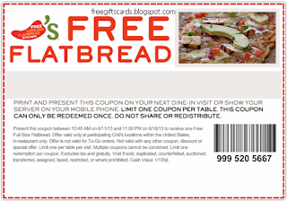 Free Printable Chili's Coupons