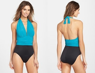 Halter Swimsuit in Blue or Green