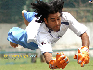 Mahendra Singh Dhoni Long Hairstyle Pictures