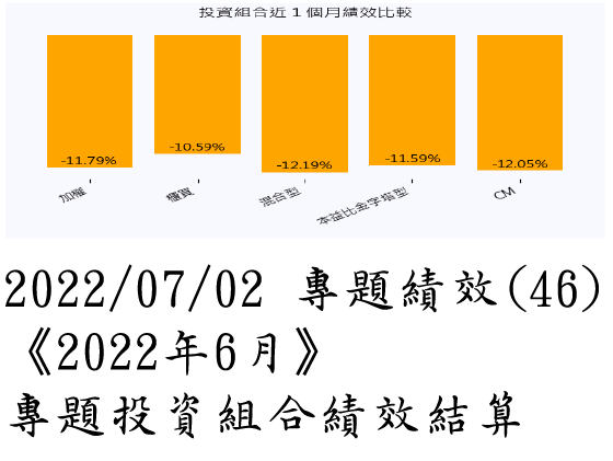 2022/07/02 專題績效 (46)《2022年6月》專題投資組合績效結算