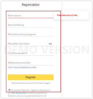 Cara Daftar Blog ke Yandex Webmaster