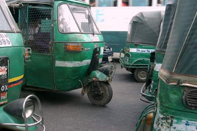 image of auto-rickshaws at a standstill