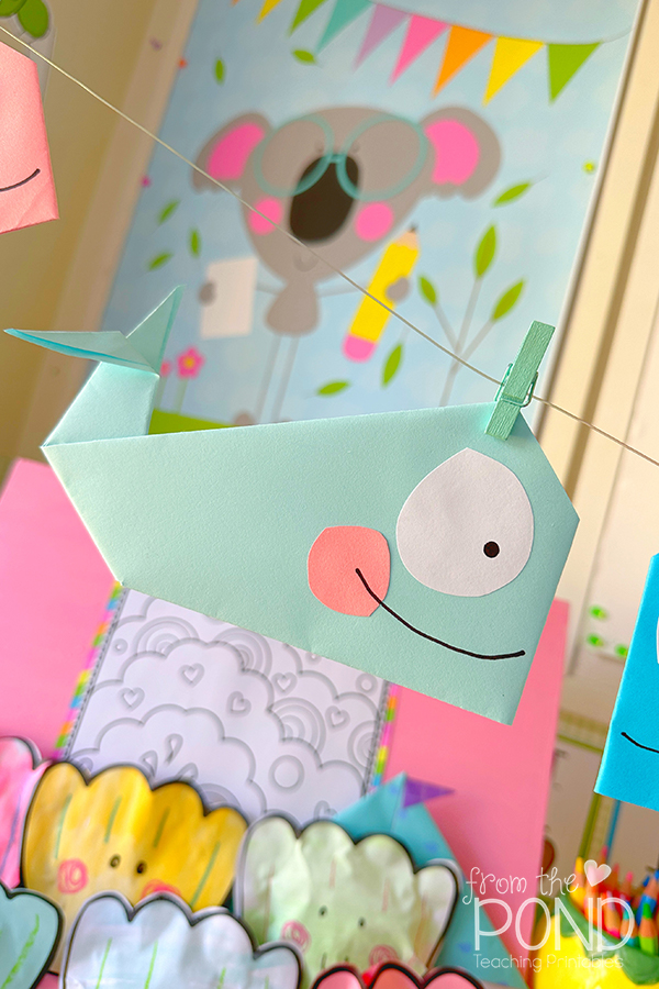 whale paper folded craft