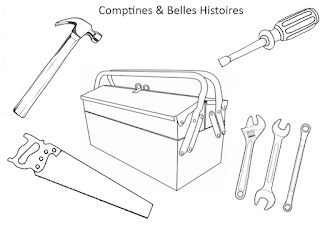 Dans la boite à outils de Papa - Paroles de la comptine