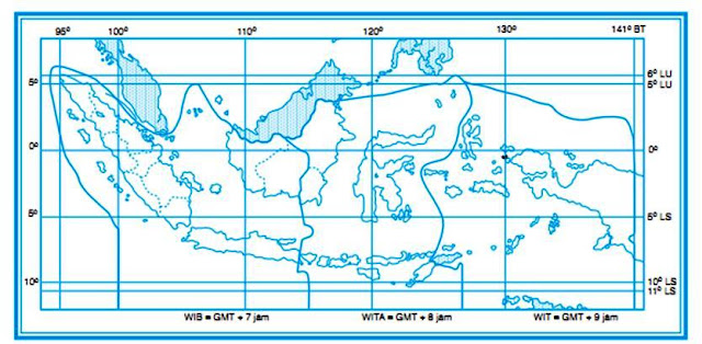  adalah letak wilayah Indonesia di dasarkan pada garis lintang dan garis bujur astronominy Letak Astronomis Wilayah Indonesia