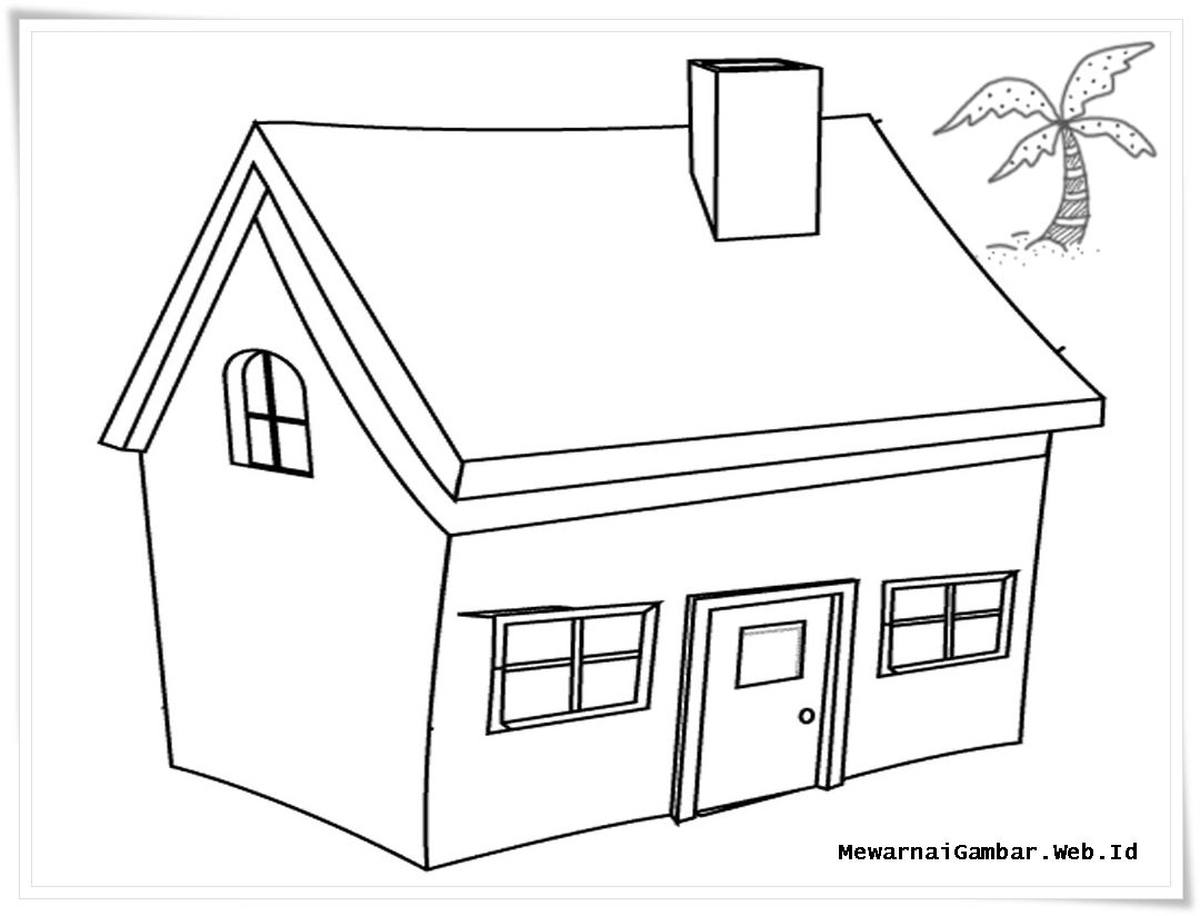 Gambar Sketsa Rumah Kartun - Contoh sketsa rumah adat sketsa gambar 