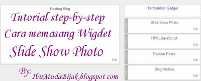 tutorial cara memasang slide show photo blog