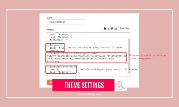 theme settings