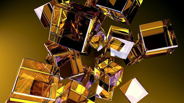 3D Glass Cubes HD Wallpaper