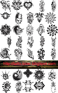 Various Tattoo Vector & Font Type