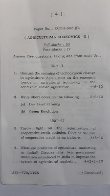 Assam University question Paper 