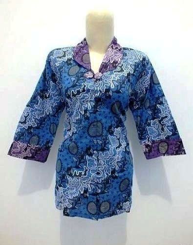  35 model seragam batik guru modis dan polos modern 