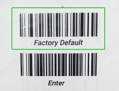 factory reset barcode scanner setting