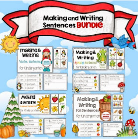 Making and Writing Sentences Winter, Spring, Summer and Fall BUNDLE