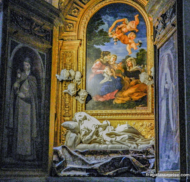 "Êxtase da Beata Ludovica Albertoni", obra de Bernini na Igreja de San Francesco a Ripa, Roma