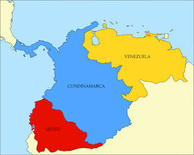 Mapa regiones Gran Colombia