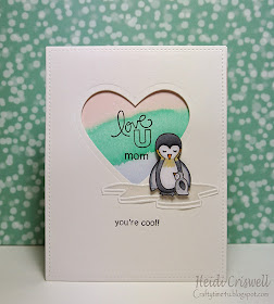 You're cool Mom Card with Penguin | Card by Heidi | Stamps by Newton's Nook Designs