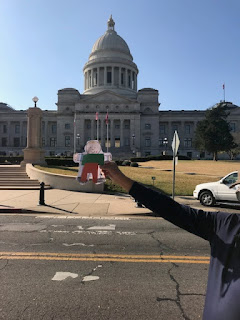 Flat Stanley at Arkansas State Capitol in Little Rock