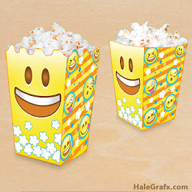emoji popcorn boxes