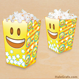 emoji popcorn boxes