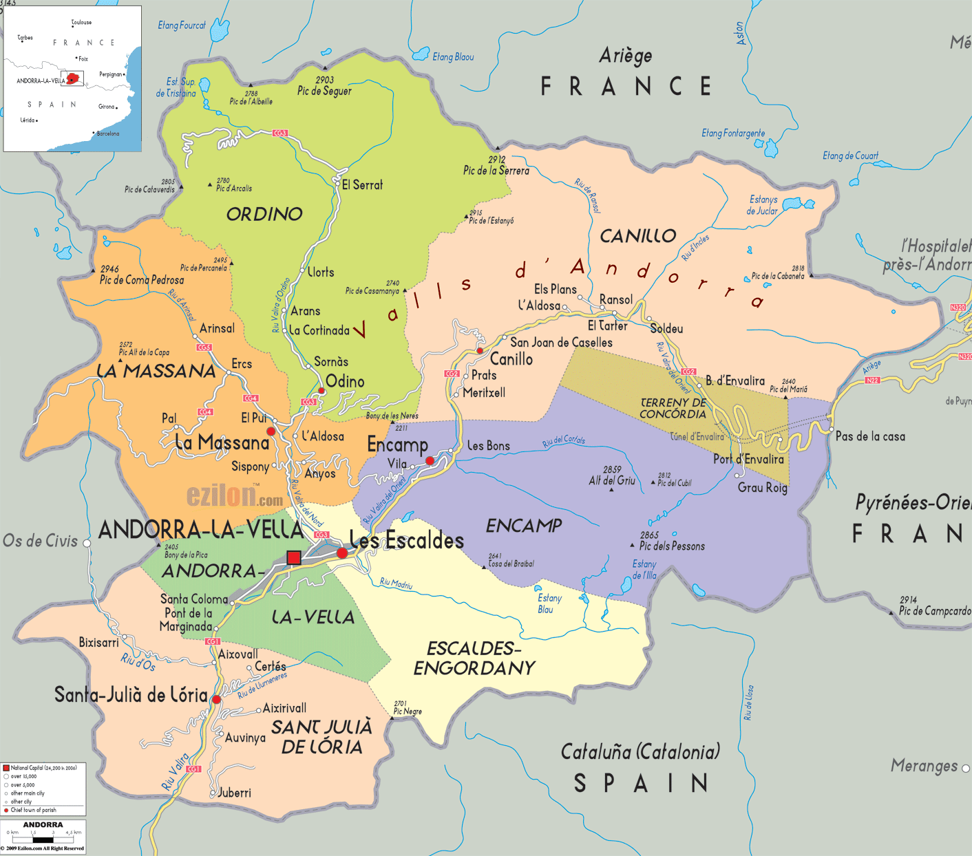 Maps of Europe Region Country