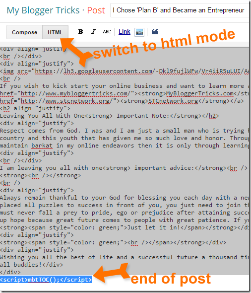 Invoke TOC plugin