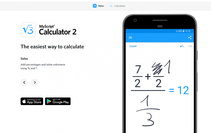 تطبيق MyScript Calculator 2 متاح مجانا للاندرويد لمدة اسبوع فقط