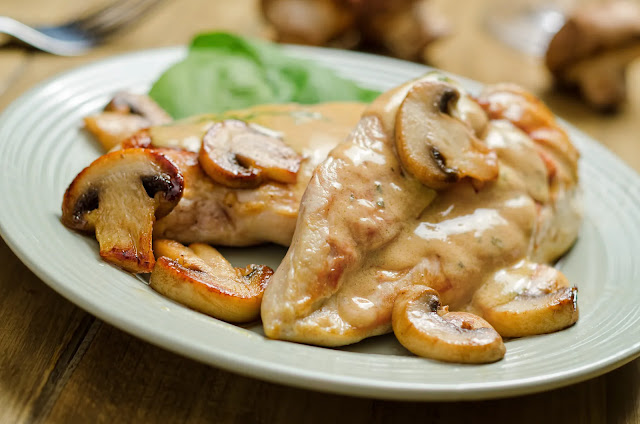 Easy Chicken Mushrooms With Sauces Recipe