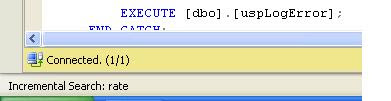 with many search options like search direction Incremental Search in SSMS