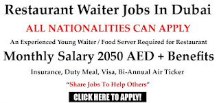 Restaurant Hostess, Waiter, Waitress Job In Dubai