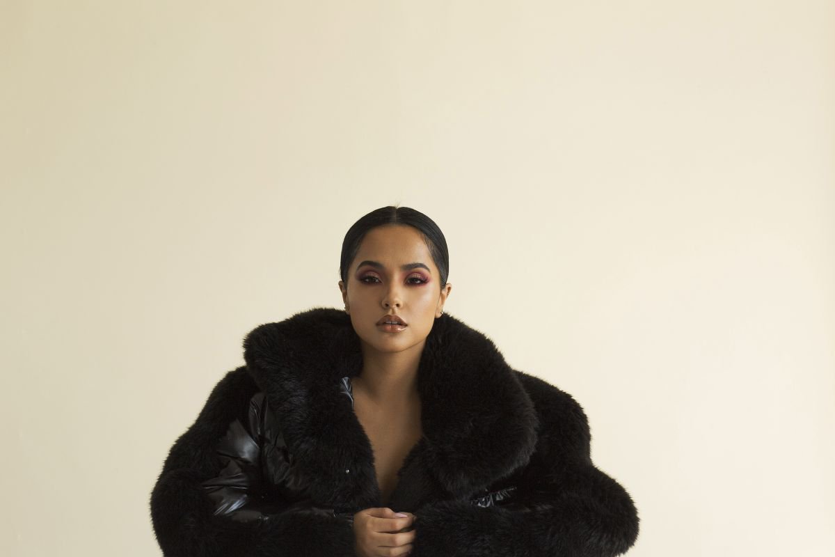 Becky G braless fashion model photo shoot