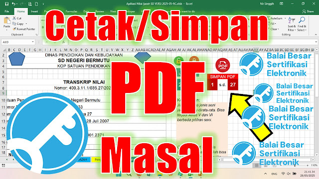 Simpan Cetak PDF Masal Macro Excel
